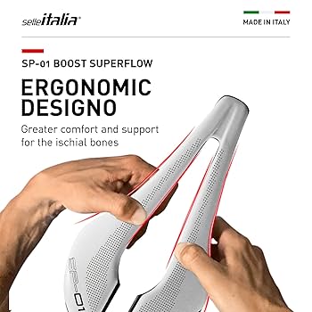 Selle Italia SP-01 Boost Superflow 白 S3 White Bike Saddle Flite Boost Kit Carbonio Superflow - Selle